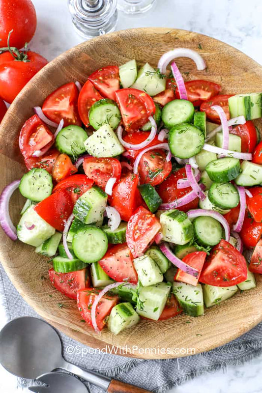 Salads: Cucumber and Tomato Salad