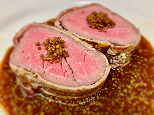 Starter: Veal Roulette with Mustard and Radish